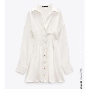 Zara “Darted Satin Mini Dress”